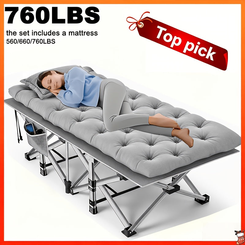 outdoor folding bed camping bed flip mattress foldable guest