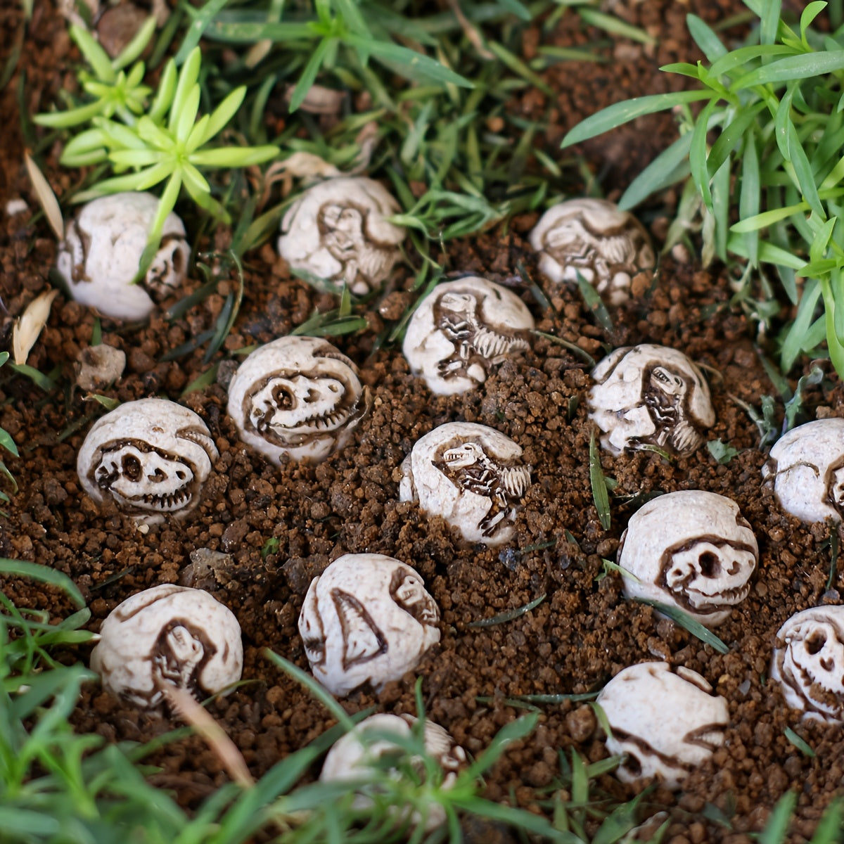 20pcs halloween dinosaur skull   bonsai decorative