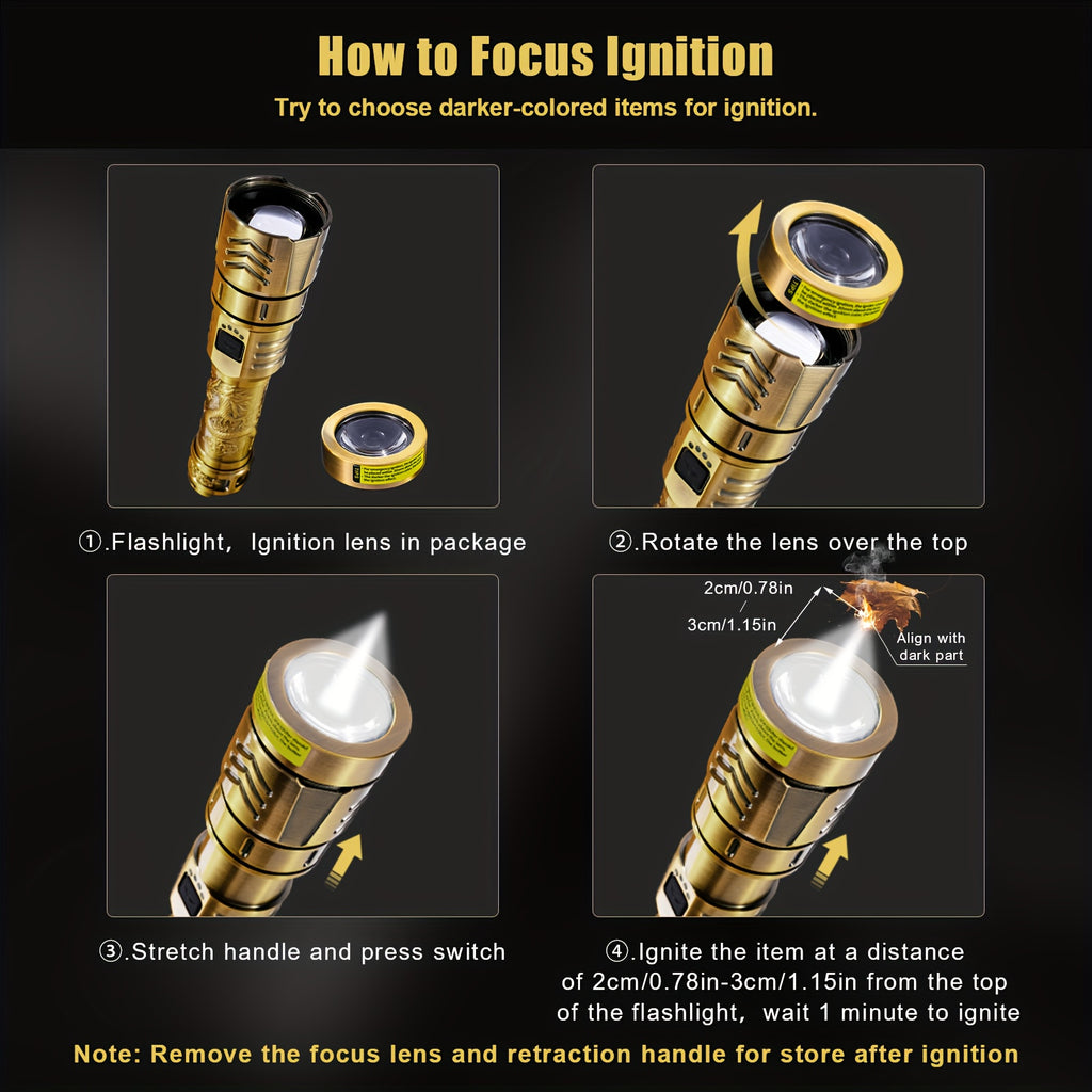 skyfire led high brightness   pattern flashlight