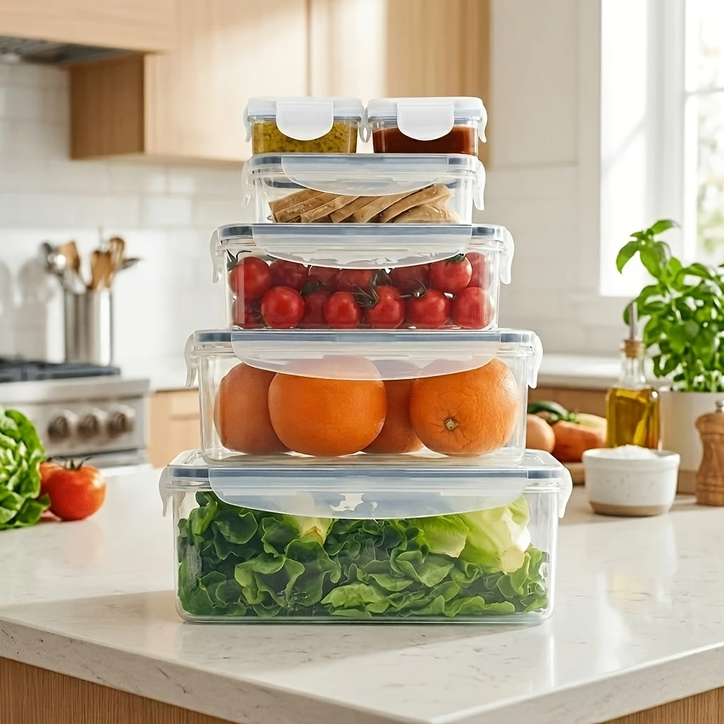 12pcs 6pcs lids 6pcs containers refrigerator food storage