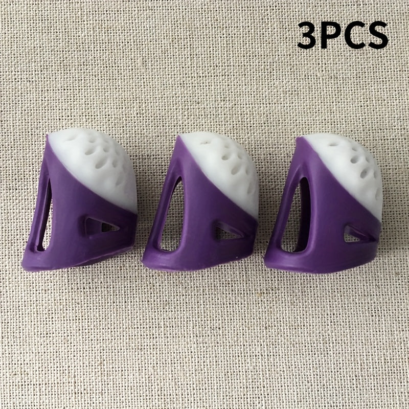 3pcs 1set sewing thimble set durable sturdy adjustable sizes