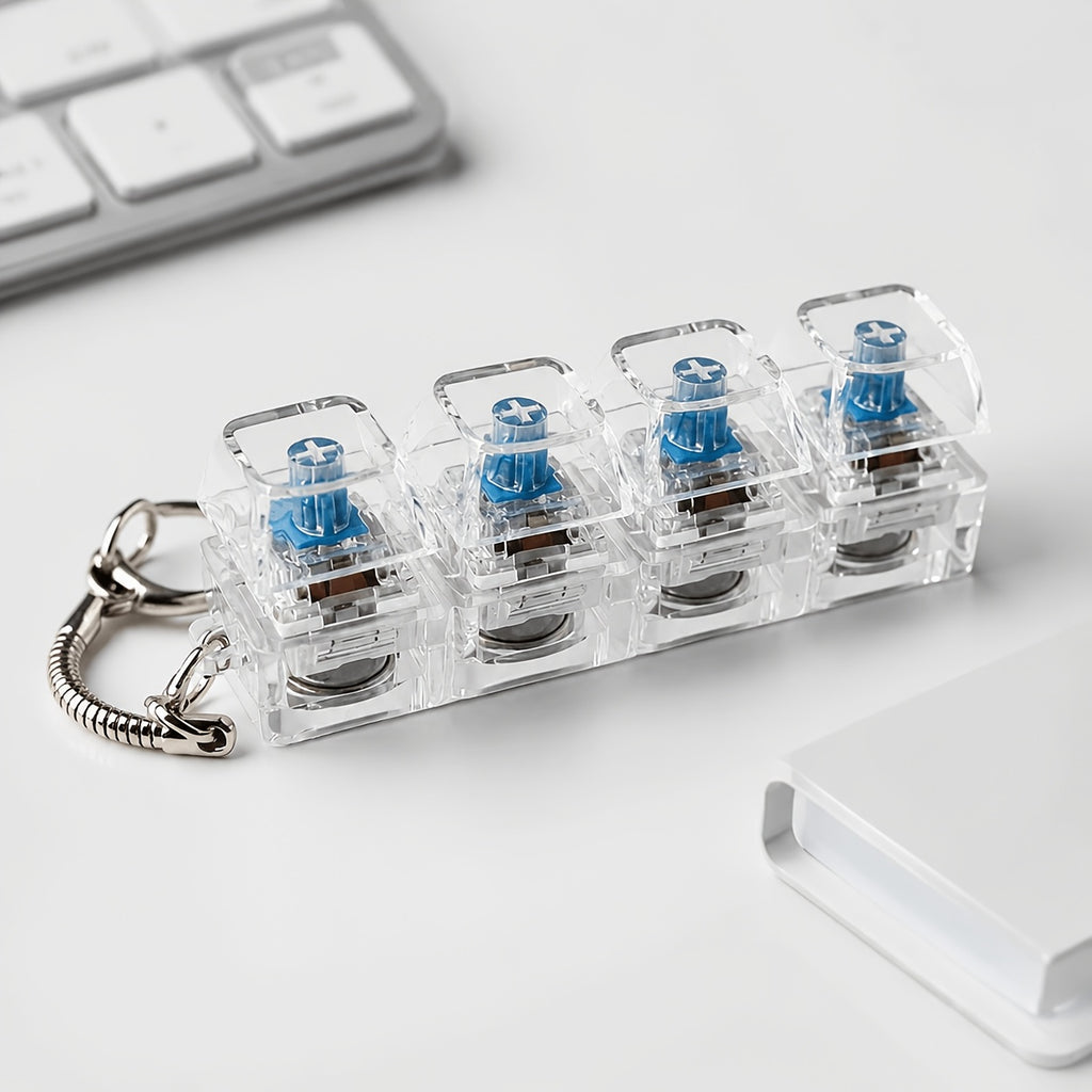 four button press decompression keychain portable fun