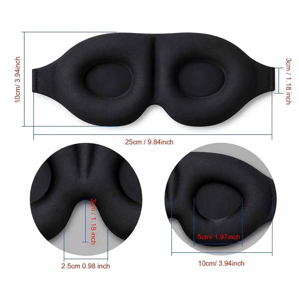 1pc 3d contoured sleep mask zero eye pressure eye cover