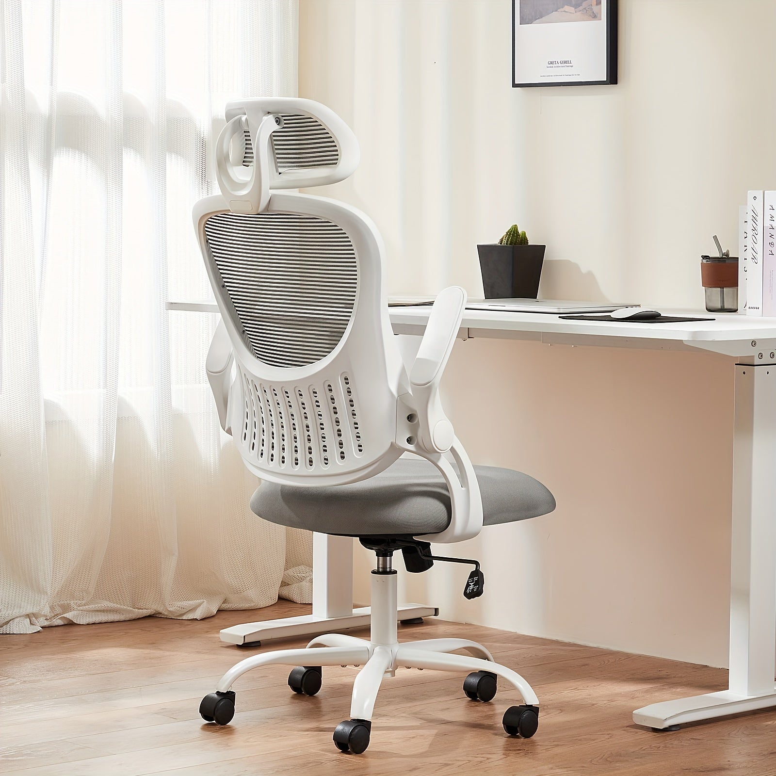 home office desk chair ergonomic high back mesh rolling work