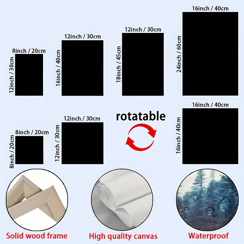 2d flat 2d flat 2d flat 1pc customizable canvas art pine