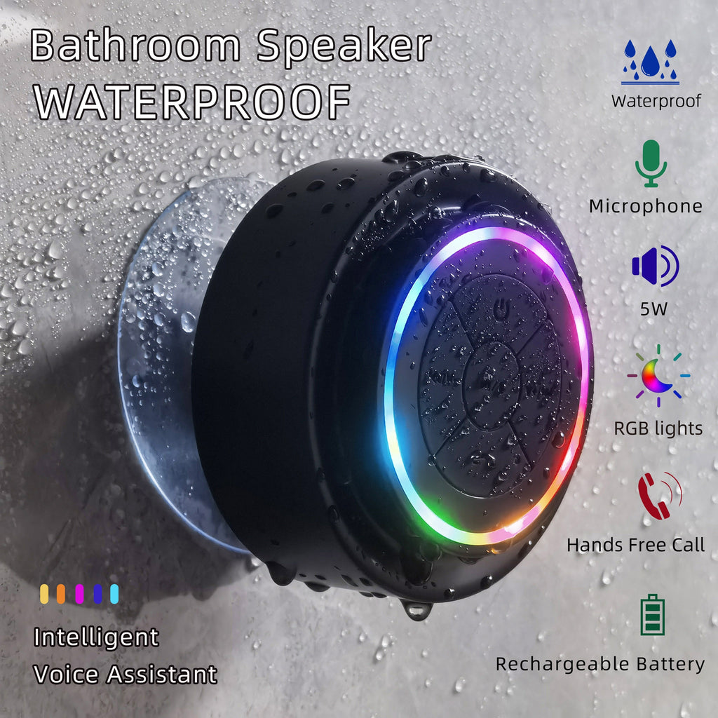 shower speaker built in microphone   control