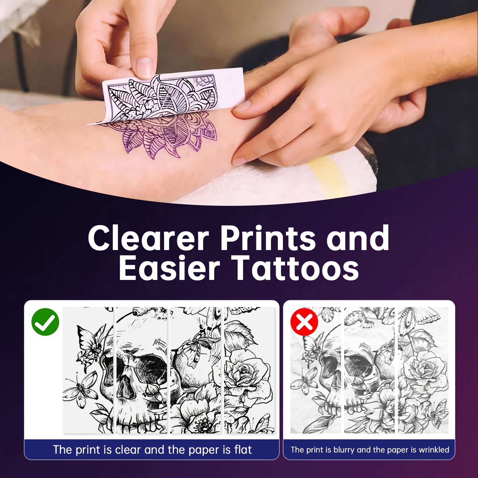 portable wireless mini thermal tattoo stencil printer