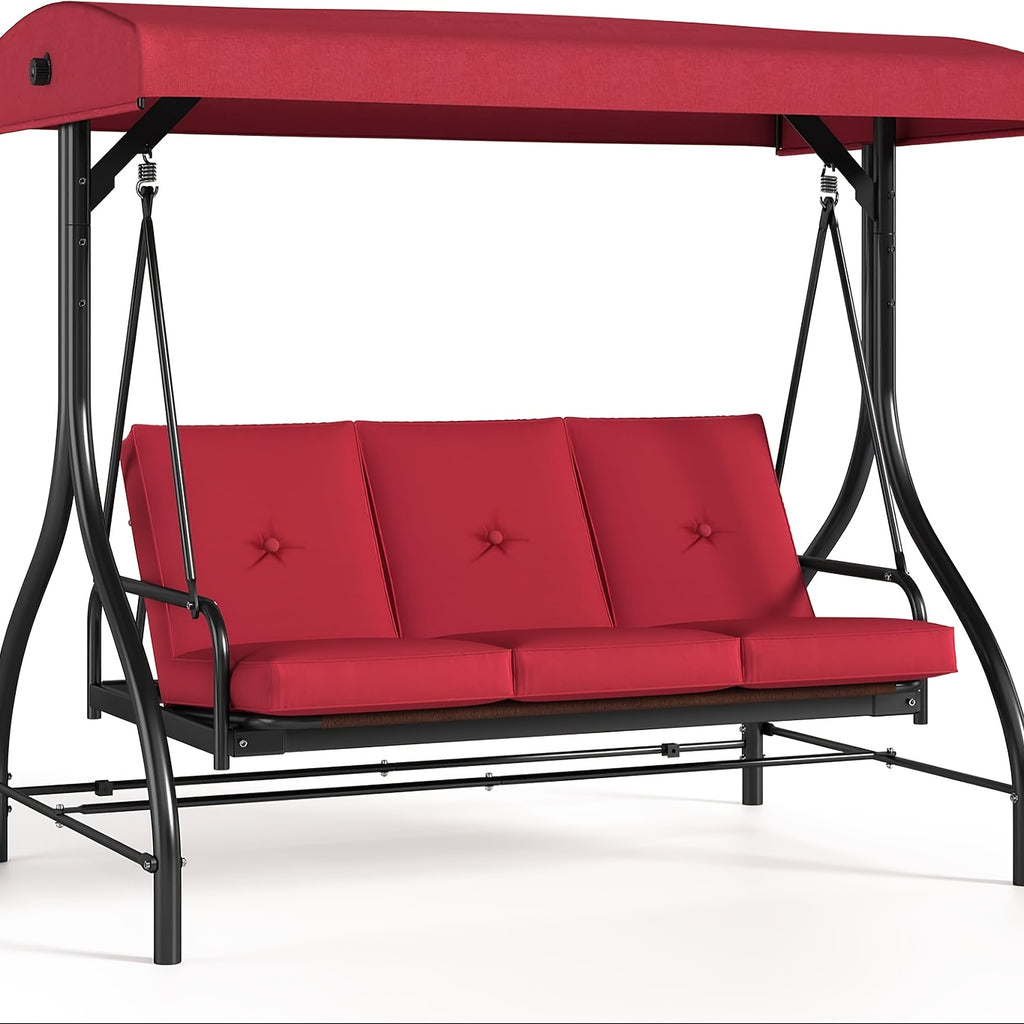 3 person patio porch swing outdoor   swing glider