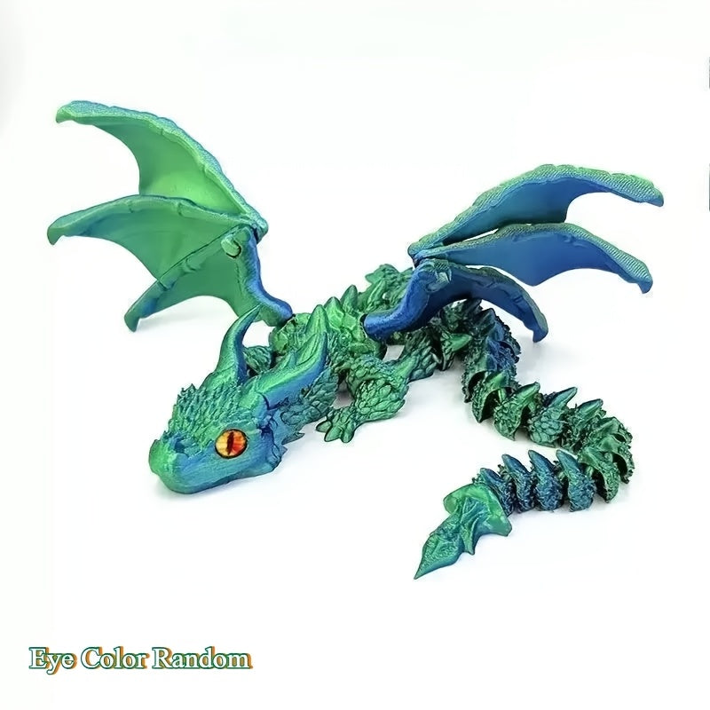 laser holographic 3d printed flying dragon articulated
