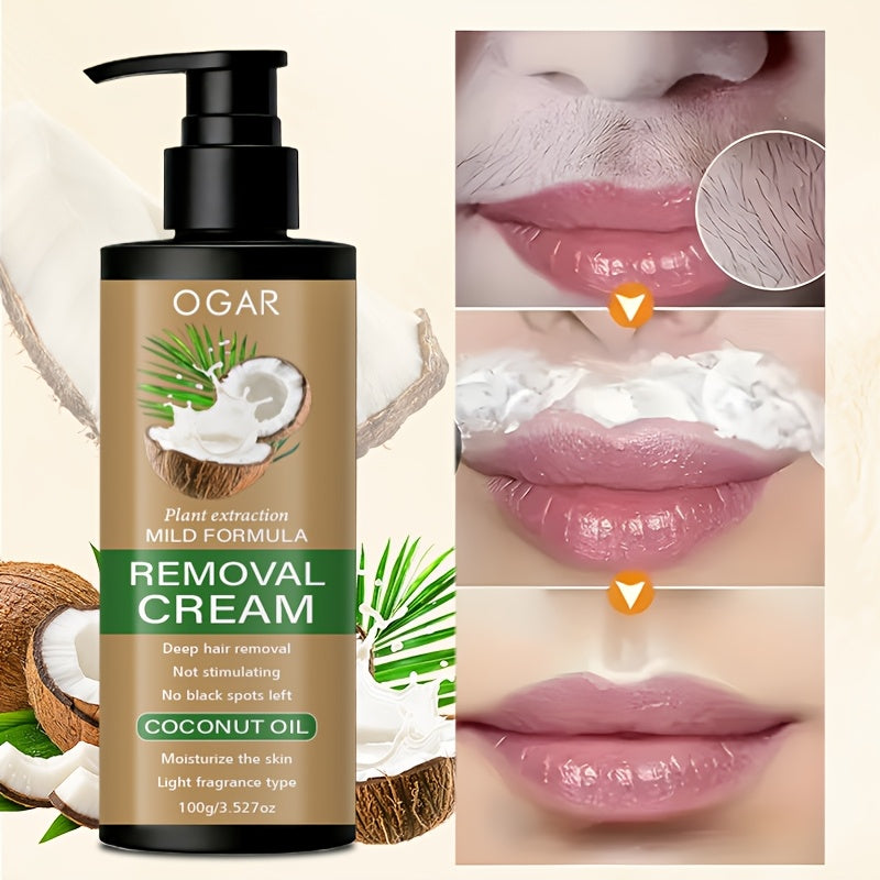coconut oil hair removal cream containing coconut aloe vera