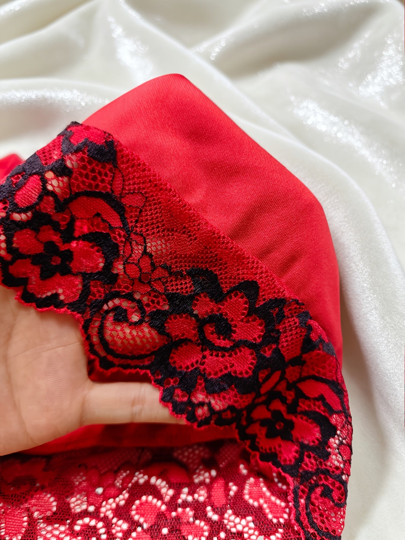 2pcs lace trimmed womens sleepwear v neck bow thin strap