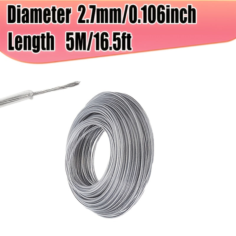 16 4ft steel wire nylon   in thicknesses 2 0