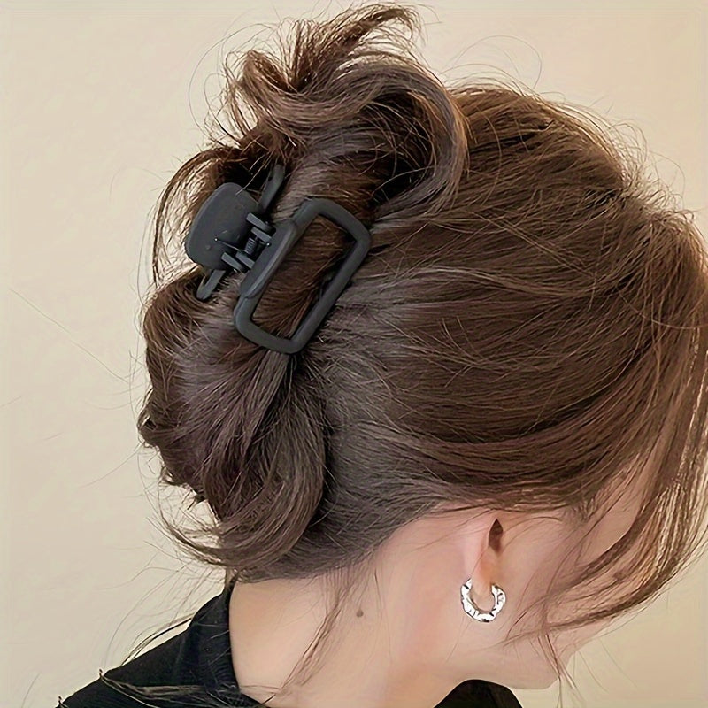 1 4pcs elegant matte square hair clip set versatile stylish