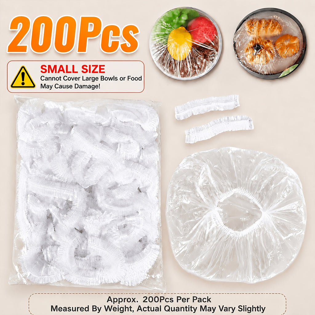 200pcs reusable elastic food covers made durable food grade