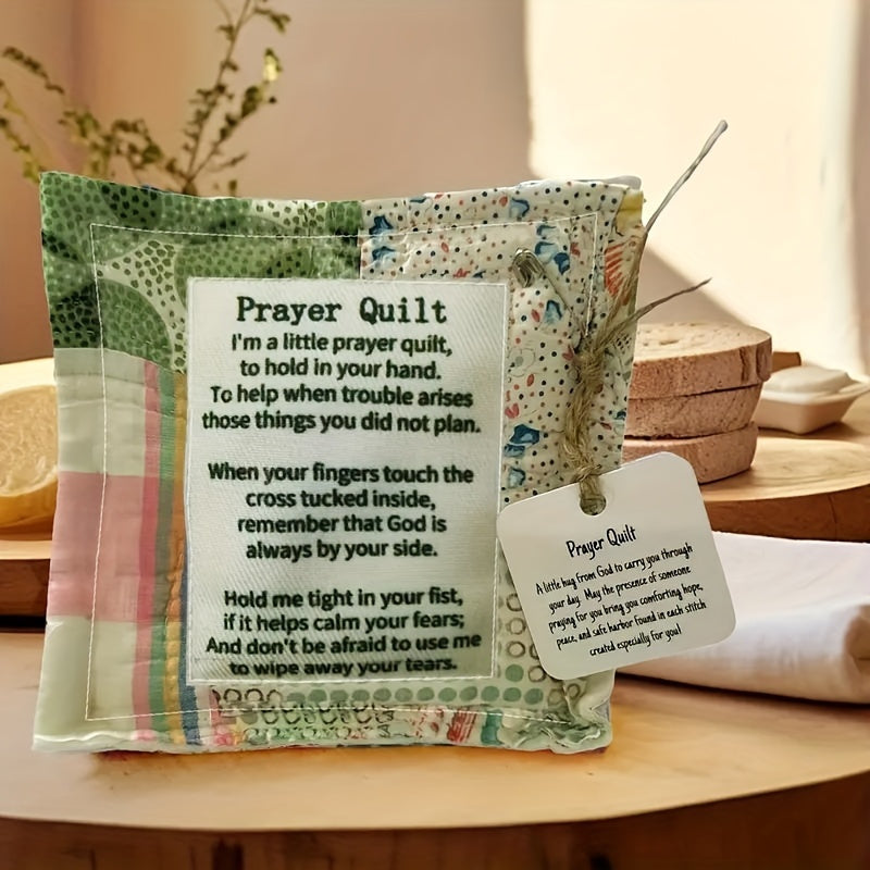handcrafted cross pocket prayer quilt inspirational bible