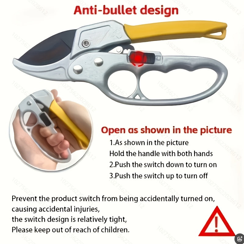 1pc professional ratchet anvil pruning shears segmented