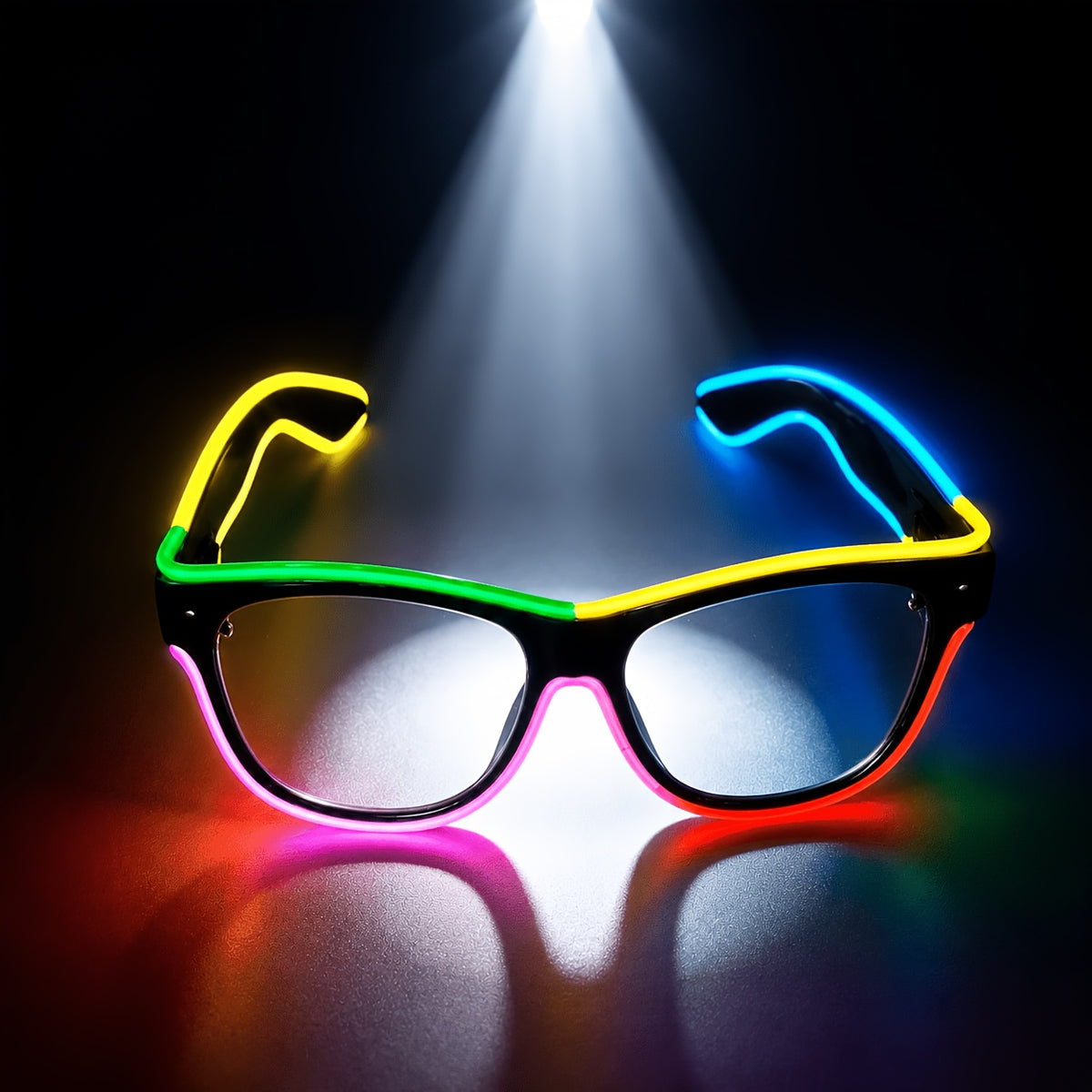 colorful led light glasses fluorescent party glasses a multi