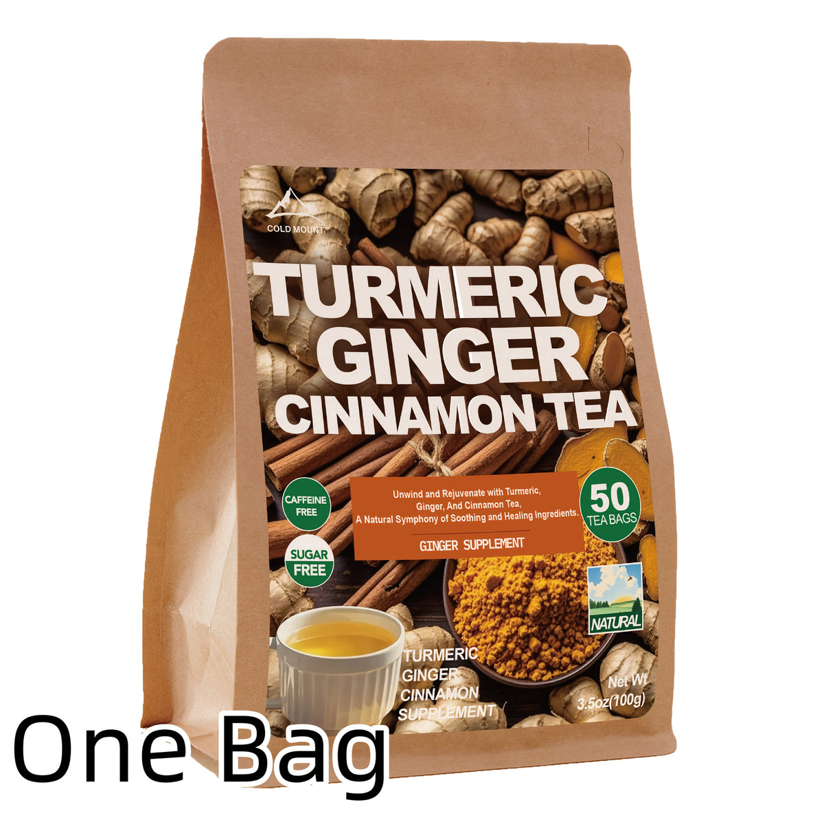 natural herbs turmeric ginger cinnamon tea