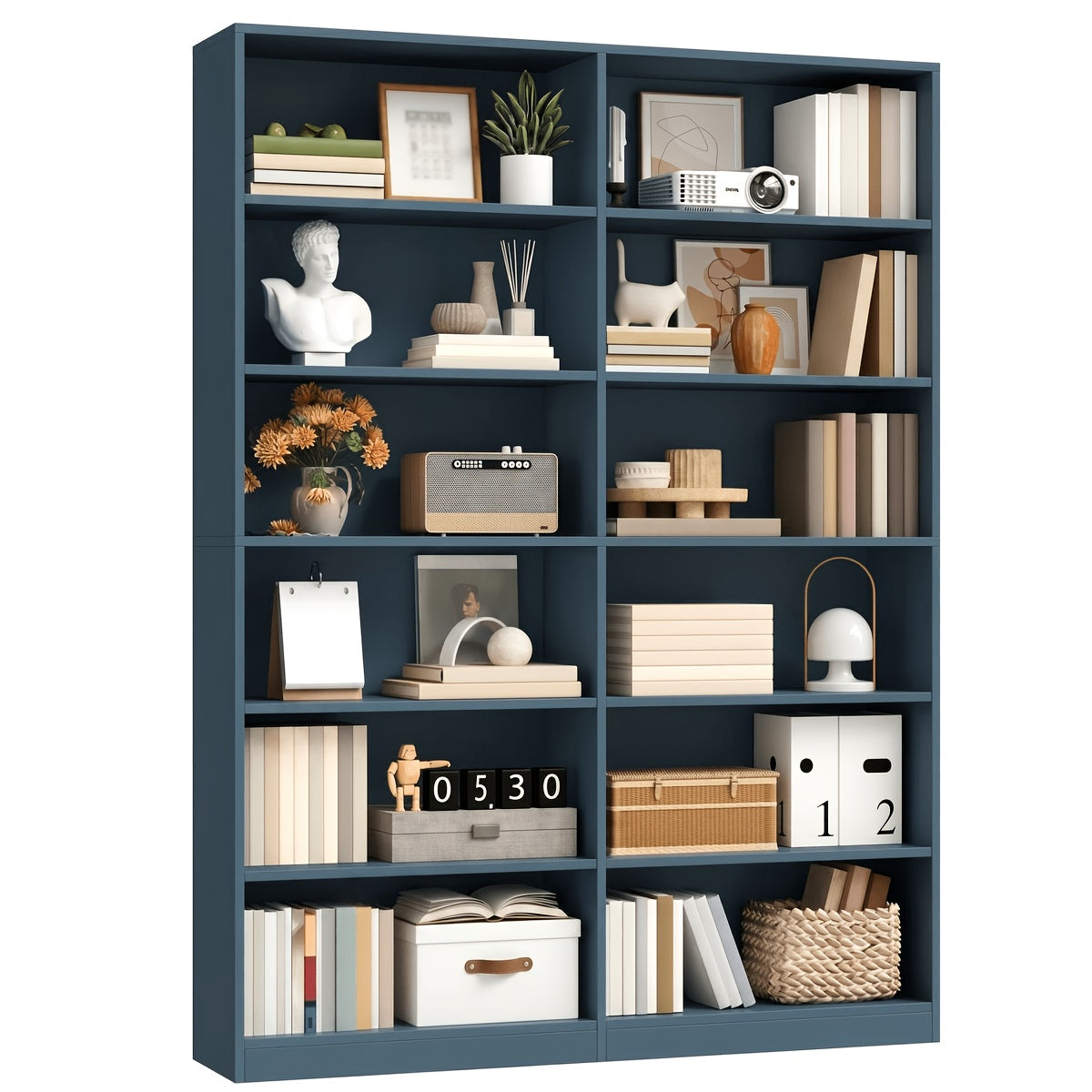 fultru 74 3 bookshelf bookcase   6 tier bookcase