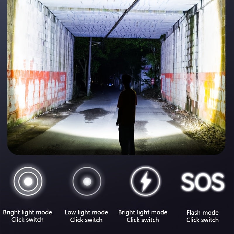 flashlight mini keychain light cob work light usb