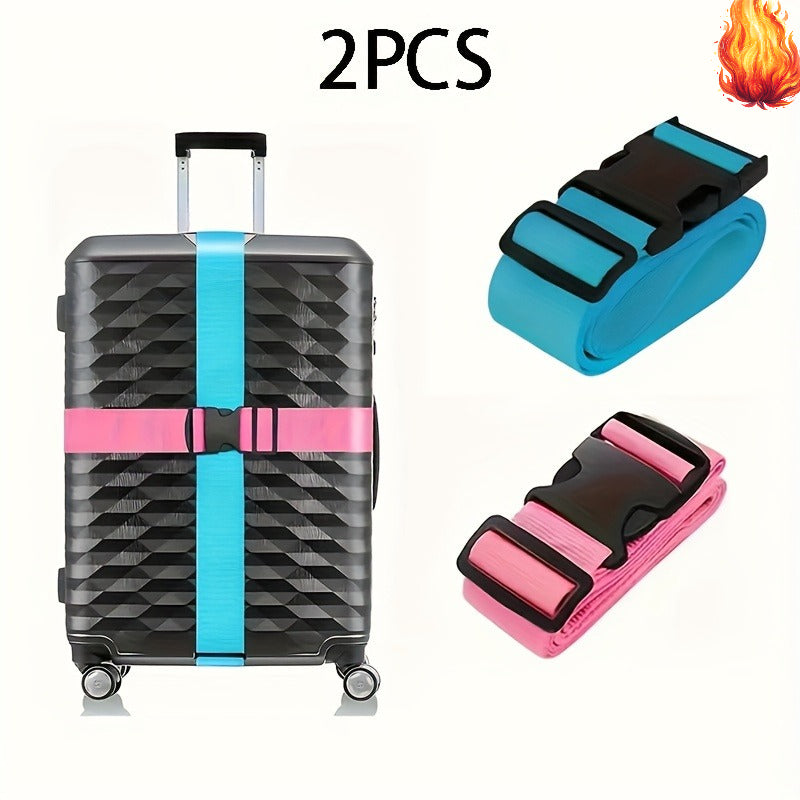 2pcs luggage straps quick release anti theft suitcase belts