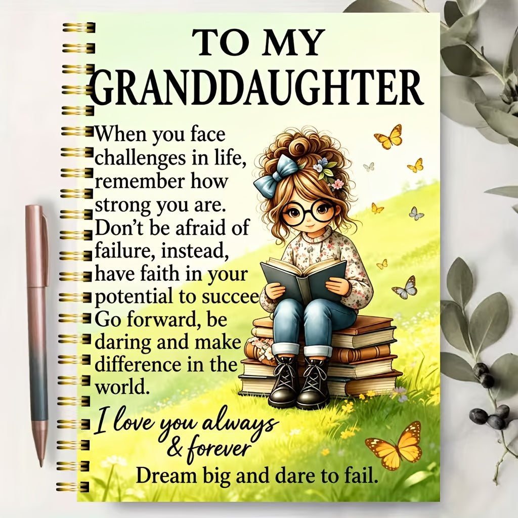 blank page notebook granddaughter spiral notebook elegant