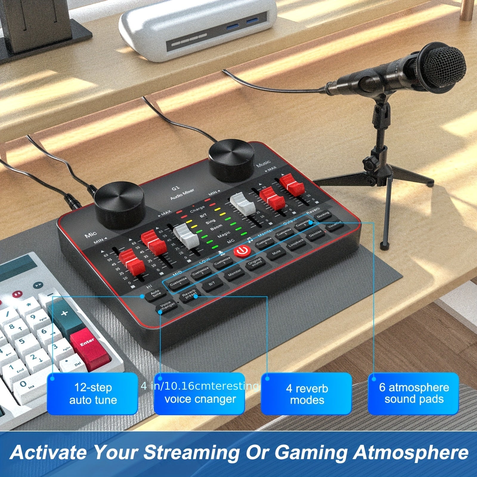 podcast equipment bundle in one audio interface dj mixer 2