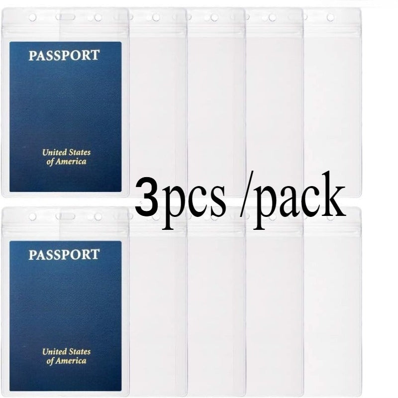 3pcs pack waterproof passport holder anti lost passport