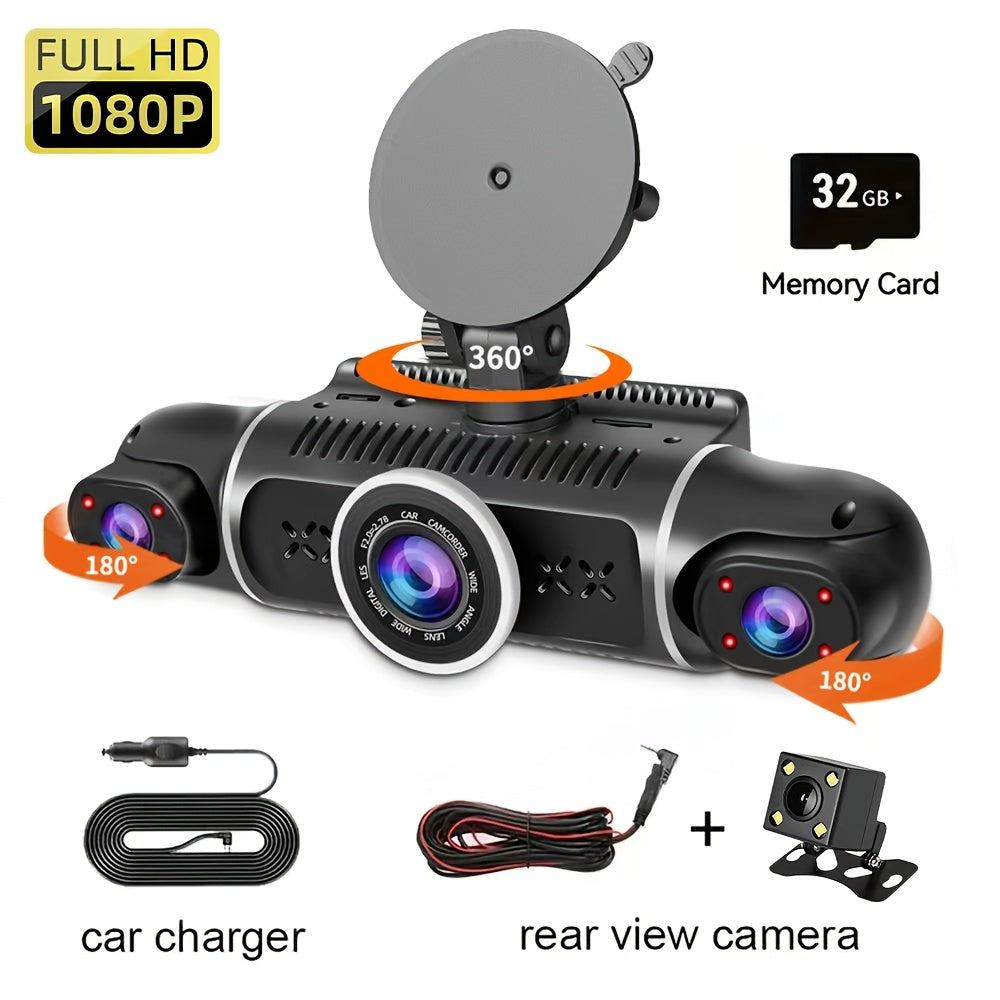 360 panoramic car dash cam fhd 1080p 4   0