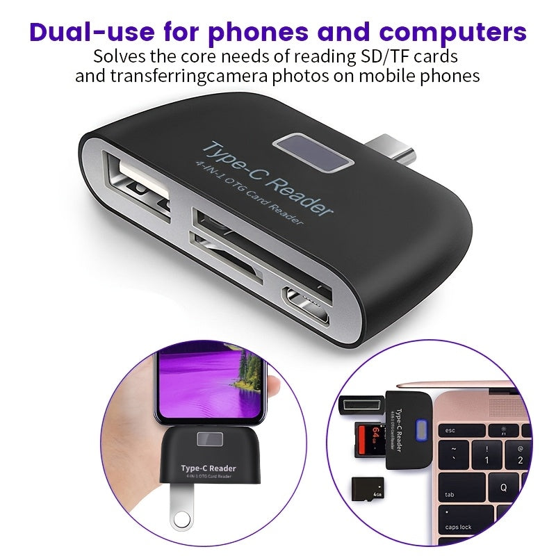 portable otg card reader writer suitable type   plug
