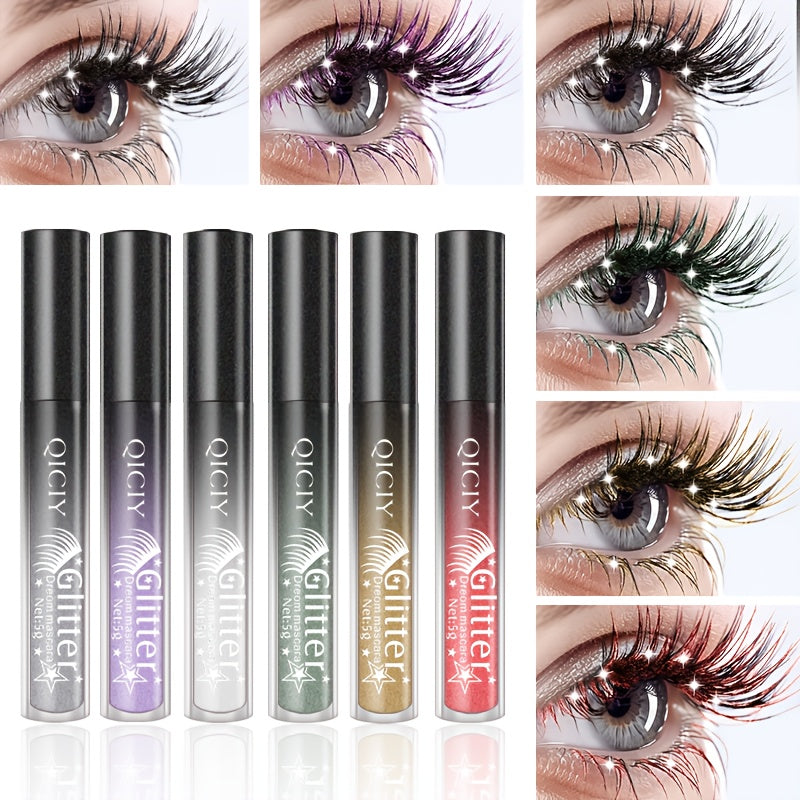 long lasting sparkling mascara metal spiral brush volume
