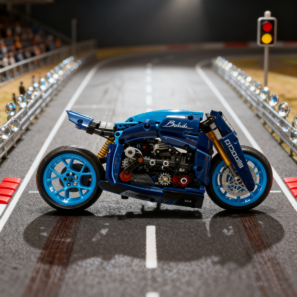 1 8 motorcycle building blocks high   assembly