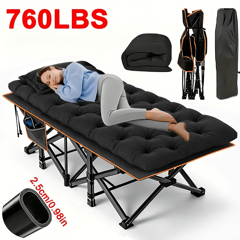 outdoor folding bed camping bed flip mattress foldable guest