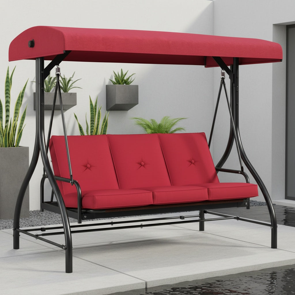 3 person patio porch swing outdoor   swing glider