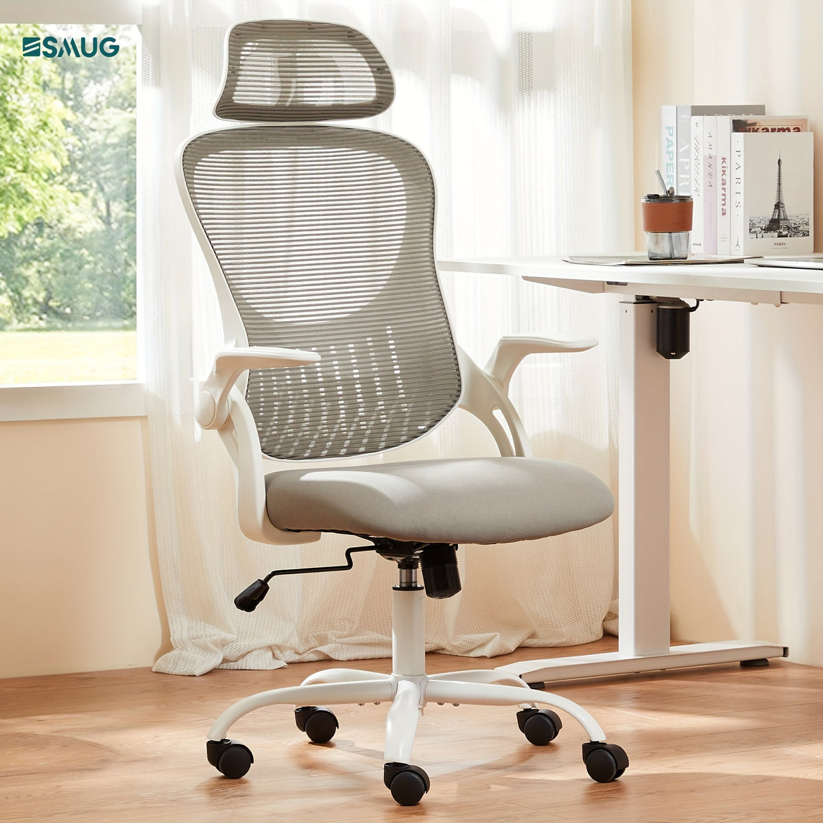 home office desk chair ergonomic high back mesh rolling work
