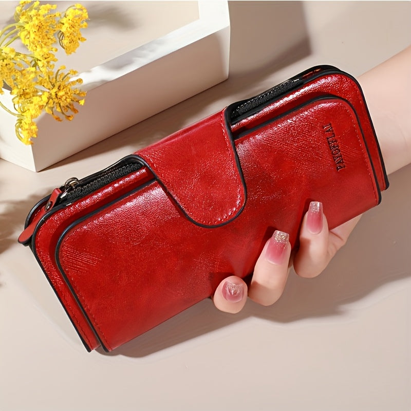 vintage wallet multiple zippered compartments credit card
