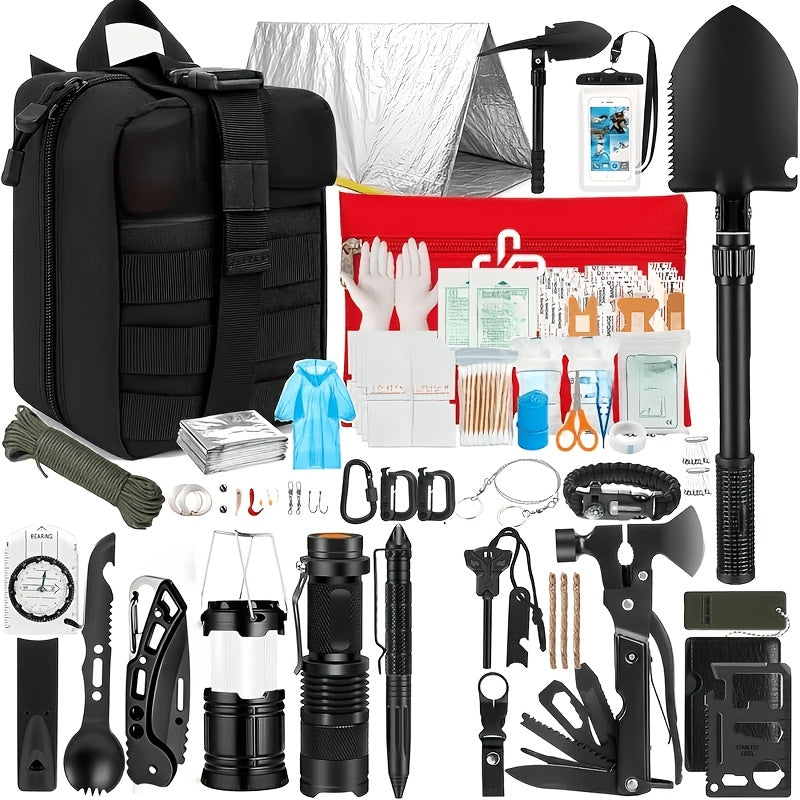 outdoor survival gear kit 249pcs   aid set