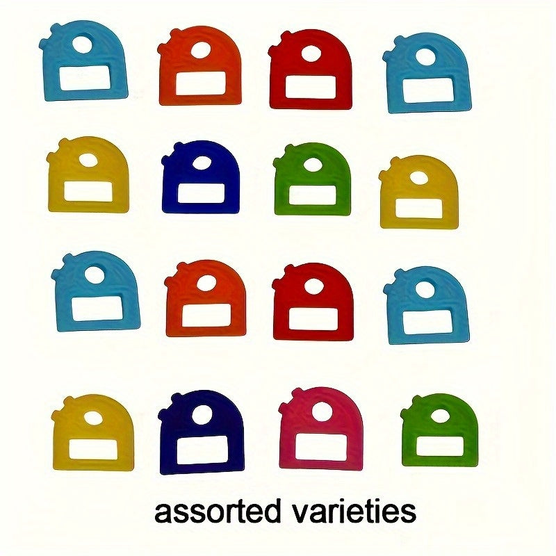 16pcs random color 8 keychains 8 cards labeled keychains