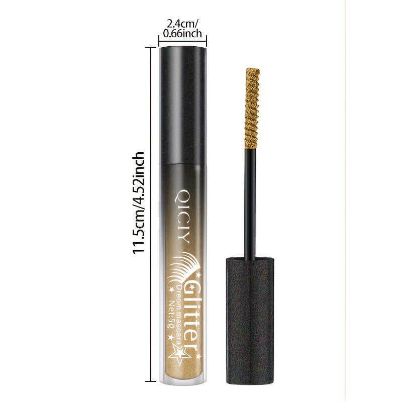 long lasting sparkling mascara metal spiral brush volume