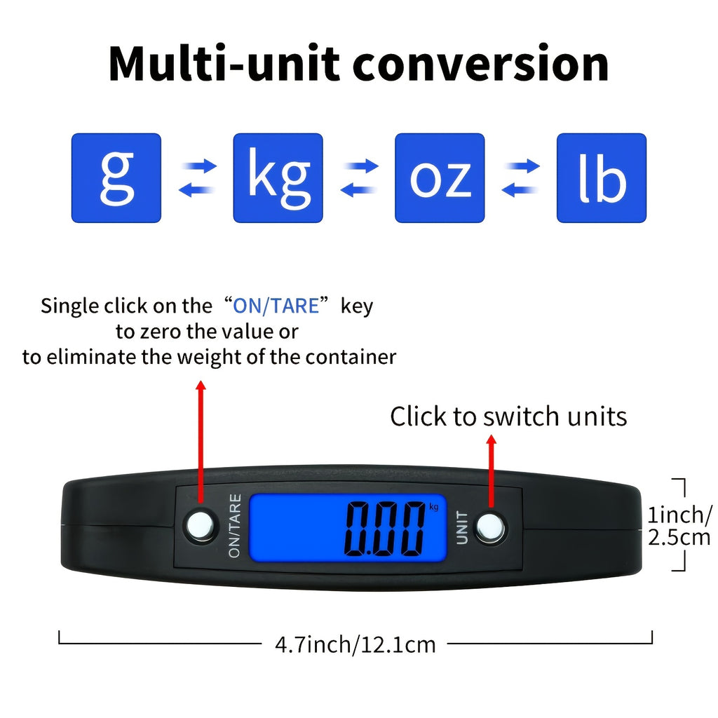 1pc 110 lbs 50 kg digital hand luggage hanging scale