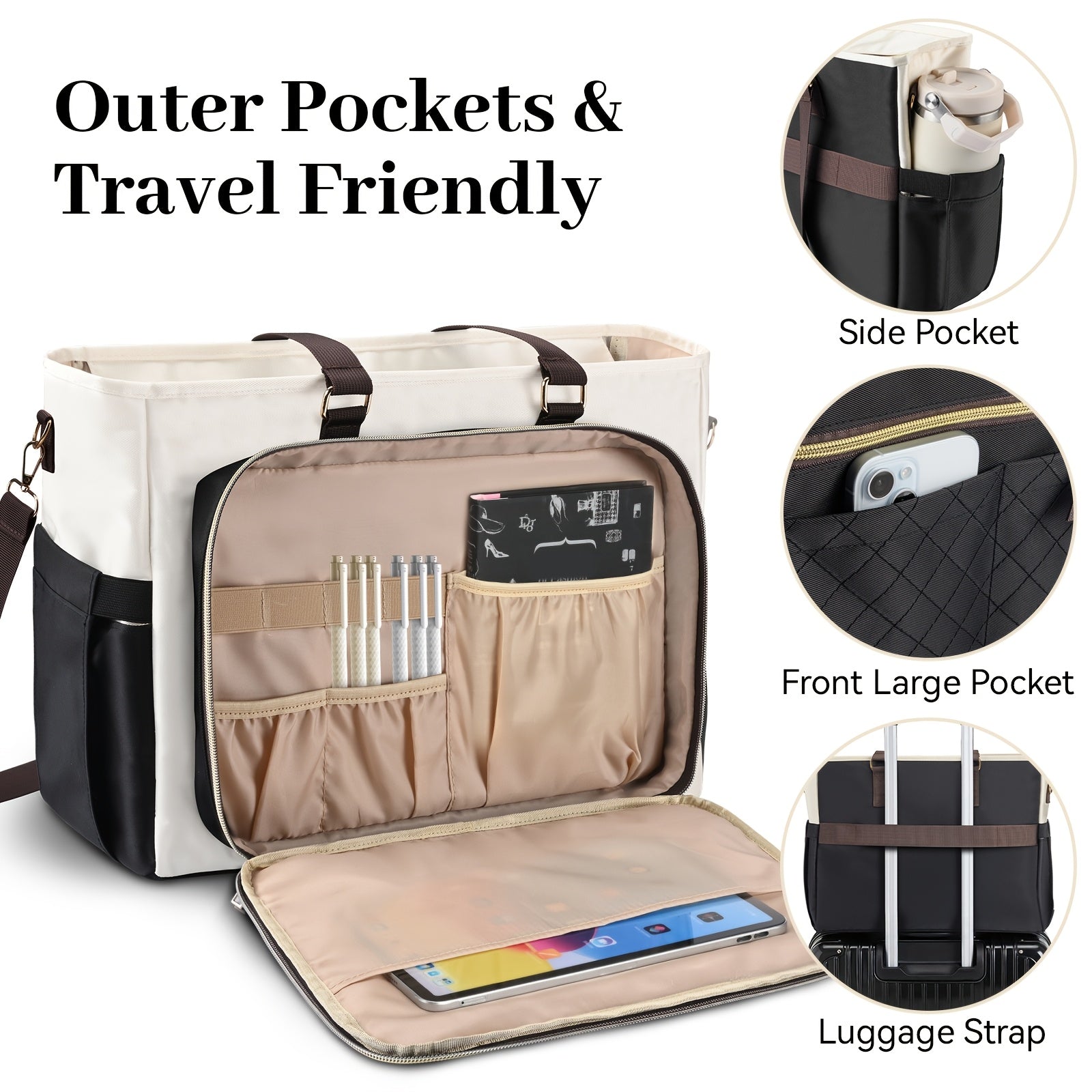 women tsa   laptop tote bag compatible