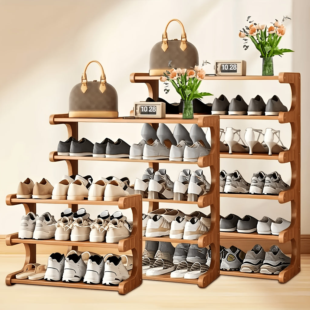 3 5 6 tier bamboo shoe rack bamboo shoe storage solution