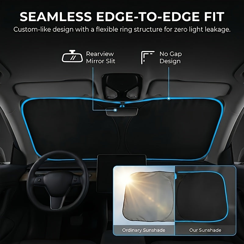 thick durable car sunshade front gear multi layer sunshade