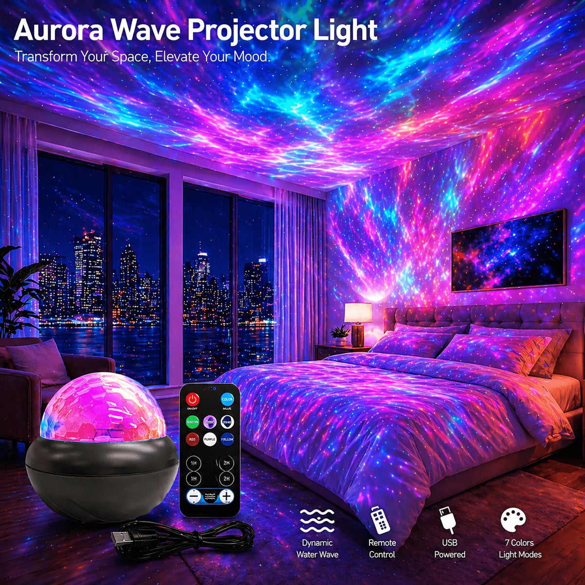 new rgb water ripple projection   lighting effects