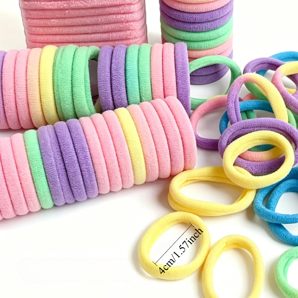 18pcs set basic hair ties random colors widened 4cm high