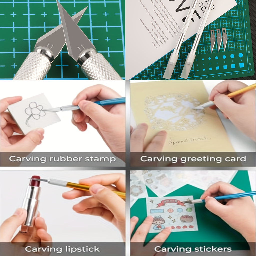 value 51pcs set craft engraving knife 1pc knife rod 50pcs