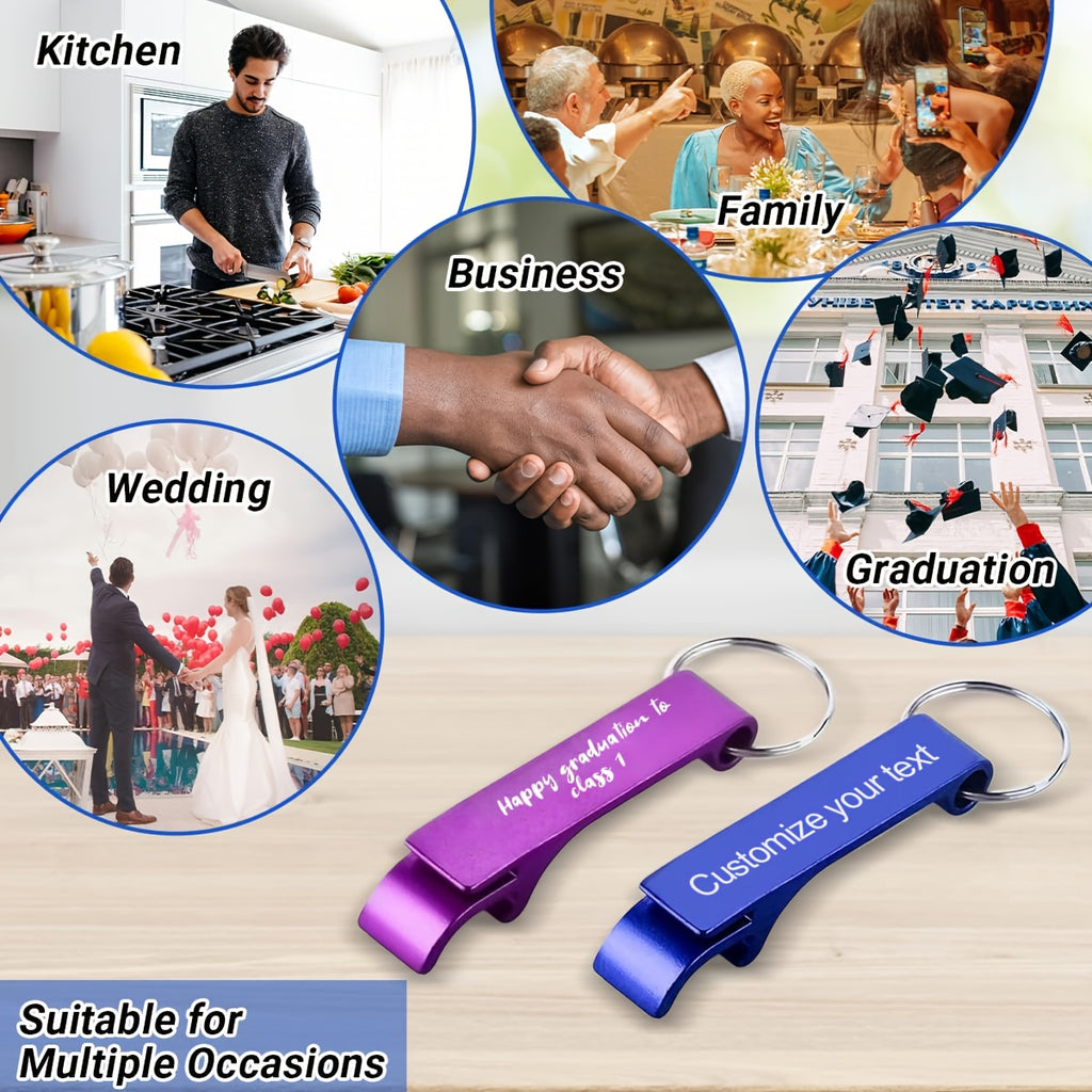 108pcs customized engraved keychains creative beer bottle