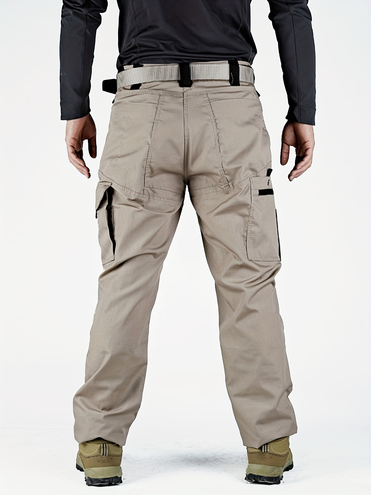 mens cargo pants multi functional pockets zipper closures