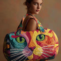 quilted travel tote bag oversized large capacity zipper