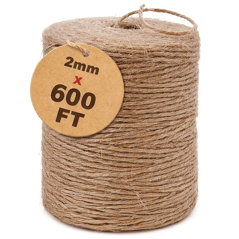 600ft roll natural   rope heavy duty 2mm thick jute